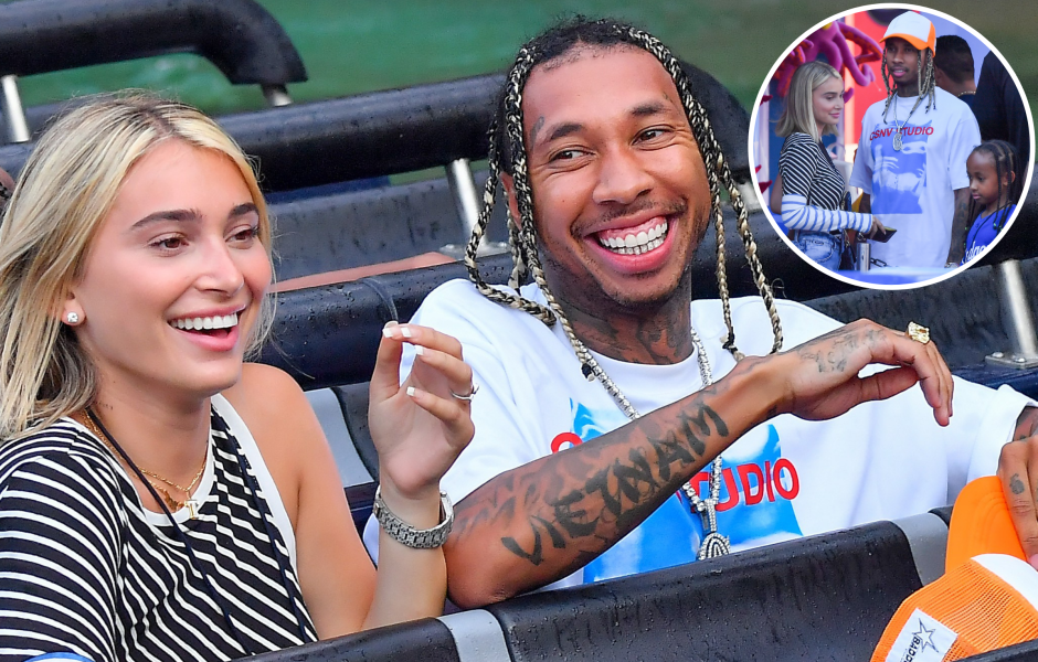 Tyga Steps Out for a Fun-Filled Day With Girlfriend Camaryn Swanson and Son King at Universal Studios