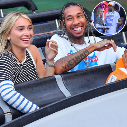 Tyga Steps Out for a Fun-Filled Day With Girlfriend Camaryn Swanson and Son King at Universal Studios