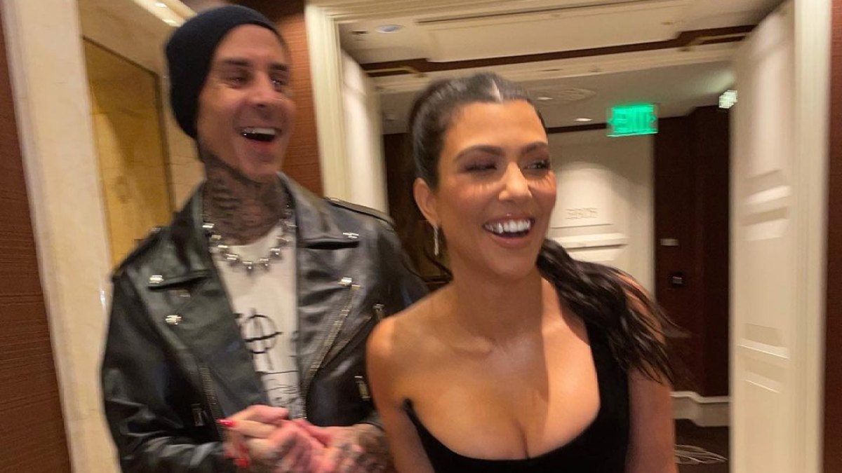 Travis Barker's Kids React to PDA Vegas Photos With Kourtney 7