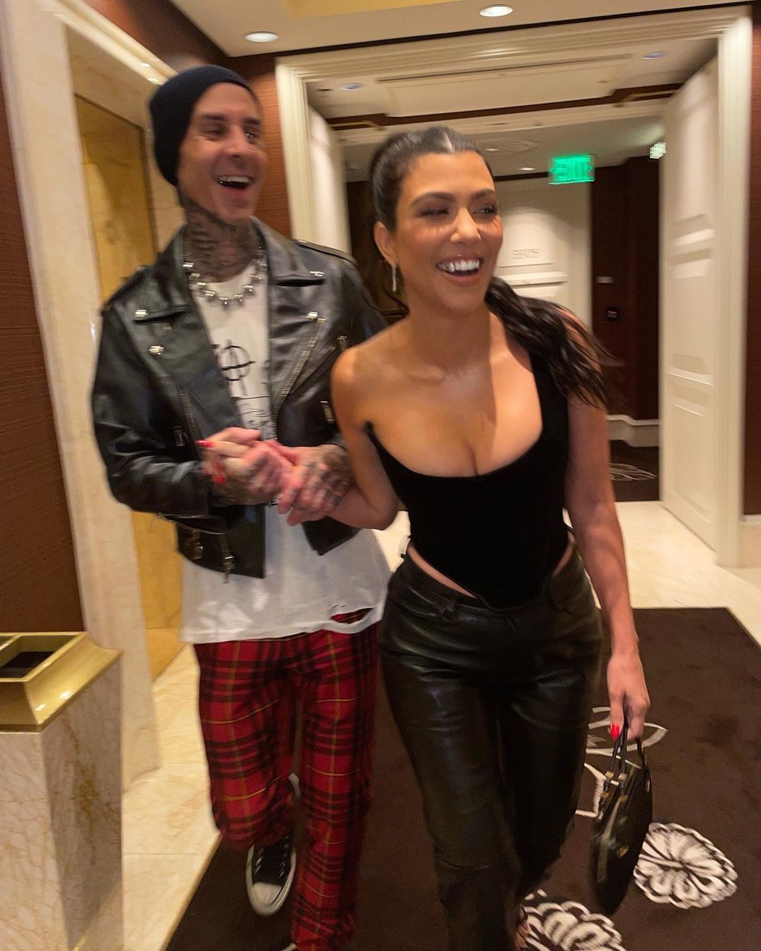 Travis Barker's Kids React to PDA Vegas Photos With Kourtney 7