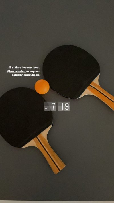 Kourtney Kardashian Brags About Beating Boyfriend Travis Barker in Ping-Pong on Date Night
