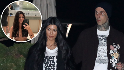Kourtney Kardashian Poses Nude With Boyfriend Travis Barker During '10 Day' Quarantine