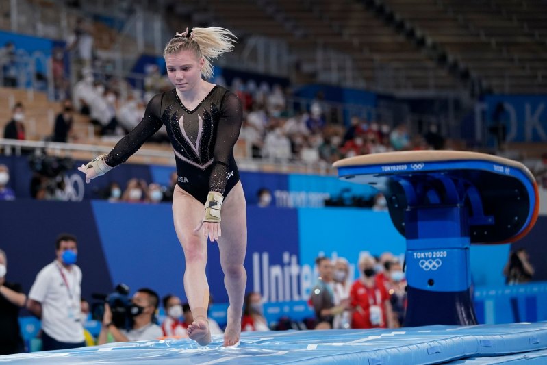 Skilled and Stylish! Photos of Jade Carey’s Gymnastics Leotards From the Tokyo Olympics