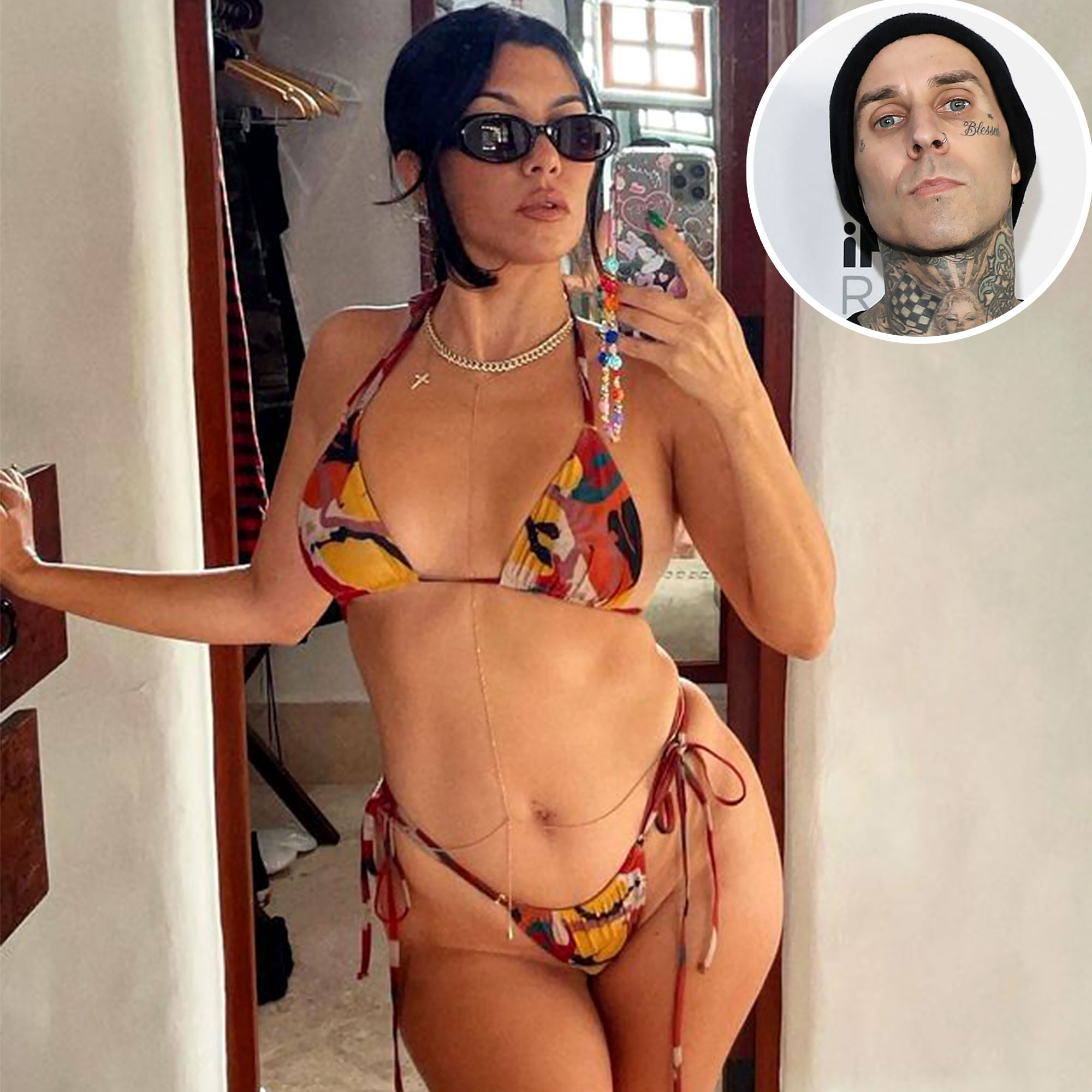 Kourtney Kardashian Flaunts Bikini Body With Travis Barker in Italy Porn Photo