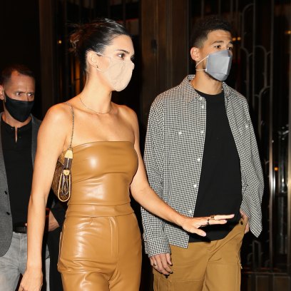 Kendall Jenner Wears Nude Dress, Holds Hands With Devin Booker