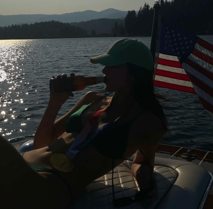 Kendall Jenner Wears Devin Booker's Gold Medal in Bikini Photo