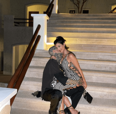 Travis Barker Kisses Kourtney Kardashian's Neck In PDA-Packed Photo