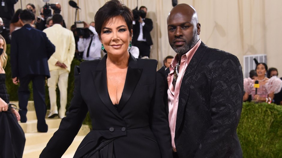 Kris Jenner and Corey Gamble Wear Coordinating Black Outfits at the 2021 Met Gala Red Carpet Photos