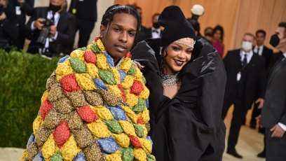 Rihanna and Boyfriend ASAP Rocky Walk the 2021 Met Gala Red Carpet Together — See Photos