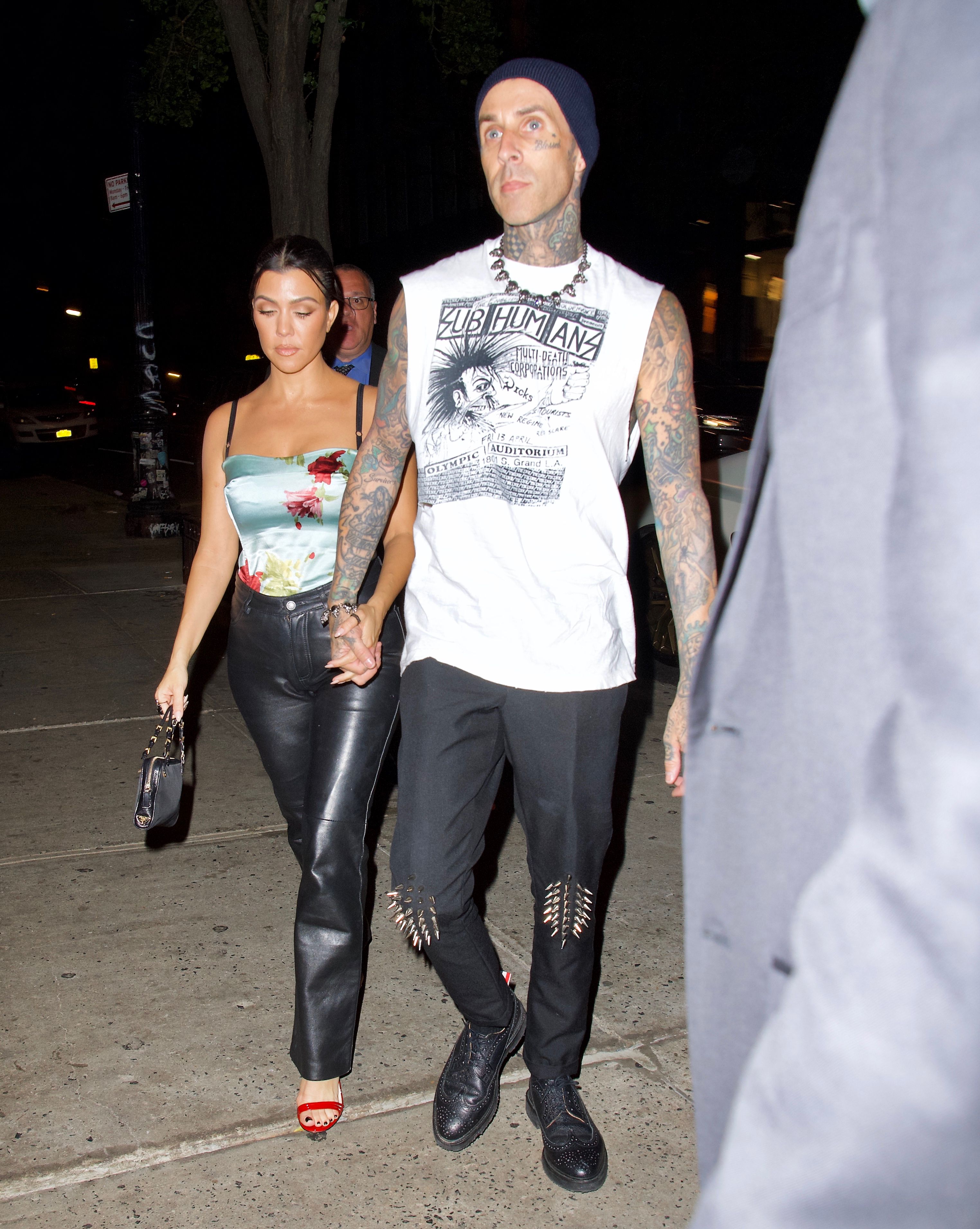 Kourtney Kardashian, Travis Barker, Megan Fox and Machine Gun Kelly Go Out Post-VMAs 2