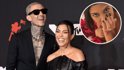 Kourtney Kardashian Goes Topless After Travis Proposed: Photo