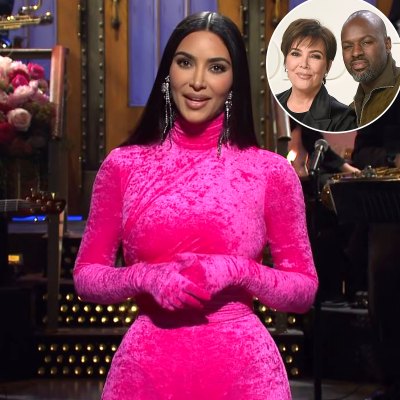 Kim Kardashian Calls Kris Jenner's Boyfriend Corey Gamble a 'Gold Digger' in Hilarious 'SNL' Monologue