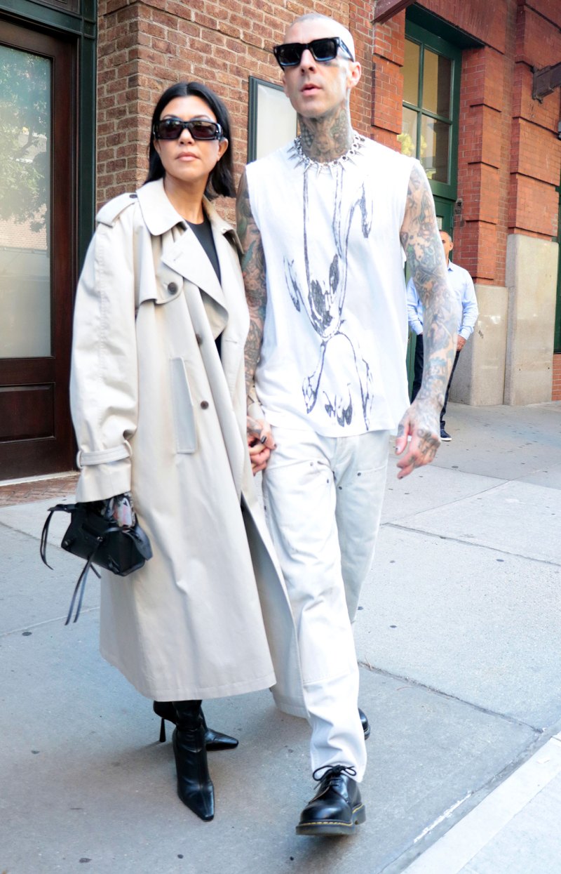 Kourtney Kardashian and Travis Barker Hold Hands While Stepping Out in NYC