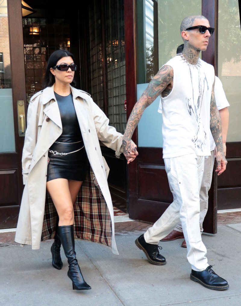 Kourtney Kardashian and Travis Barker Hold Hands While Stepping Out in NYC