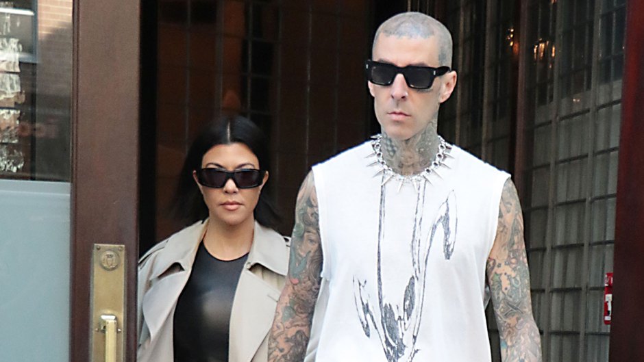 Kourtney Kardashian and Travis Barker Hold Hands While Stepping Out in NYC