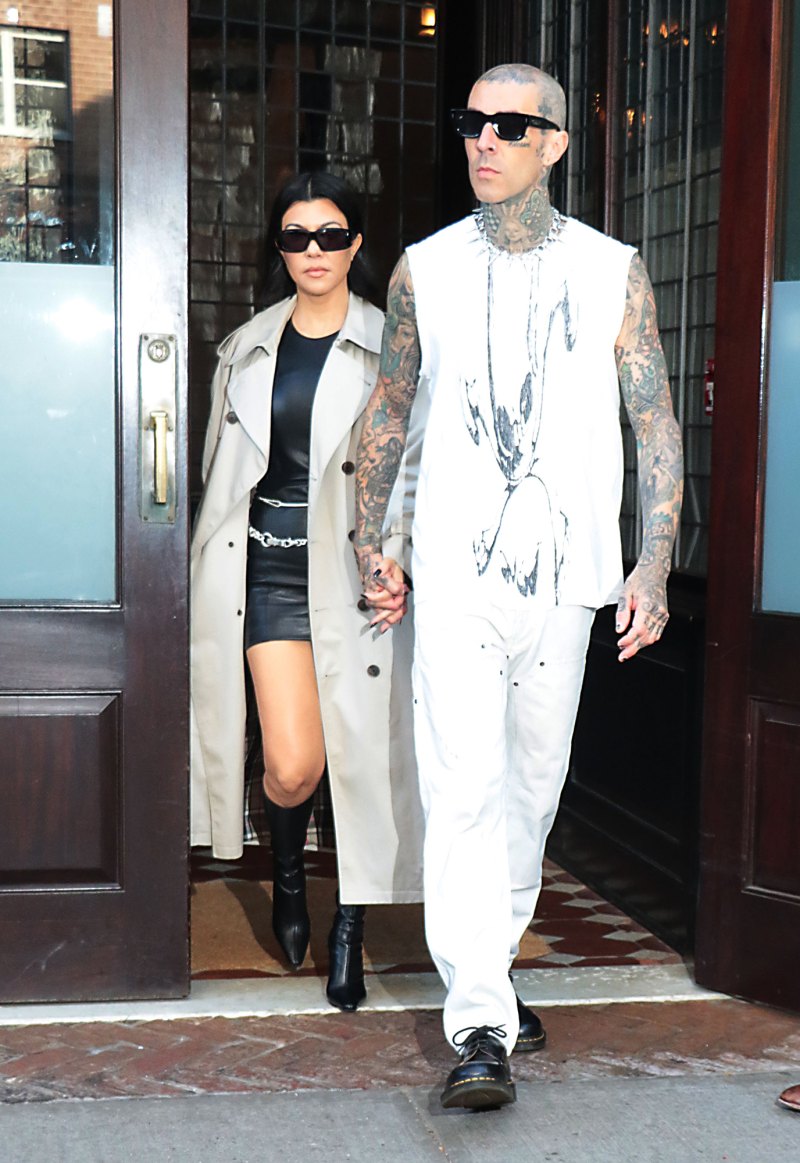 Kourtney Kardashian and Travis Barker Hold Hands While Stepping Out in NYC