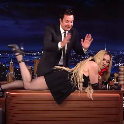 NSFW Madonna Flashes Audience on 'Tonight Show': Shows Her Fishnet Stocking Covered Behind