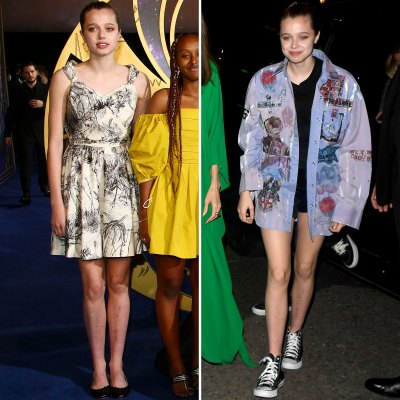 Shiloh Jolie-Pitt Rocks Black Shorts and Funky Jacket at 'Eternals' After Party After Changing Out of Mom's Dior Dress