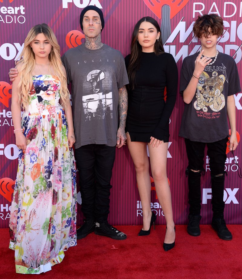 Travis Barker and His Kids on Red Carpets