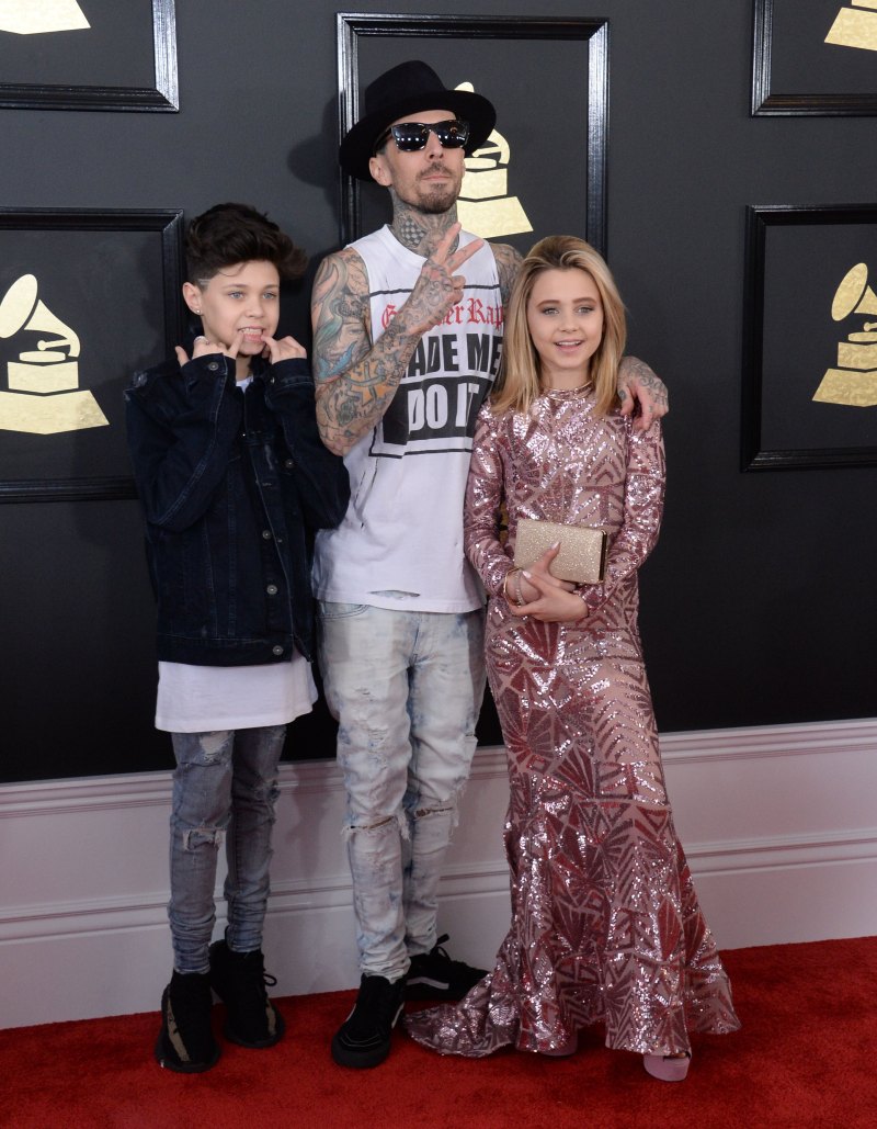 Travis Barker and His Kids on Red Carpets