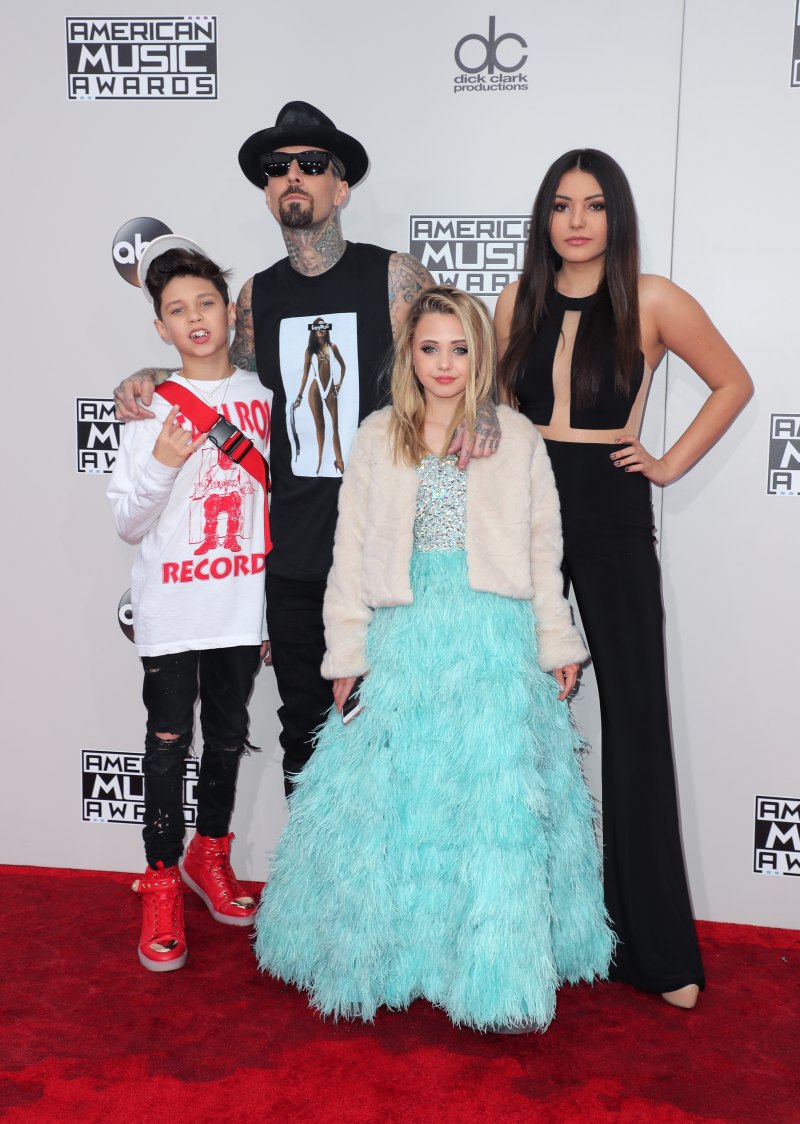 Travis Barker and His Kids on Red Carpets
