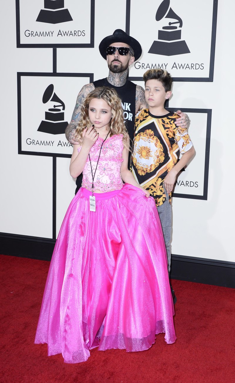 Travis Barker and His Kids on Red Carpets