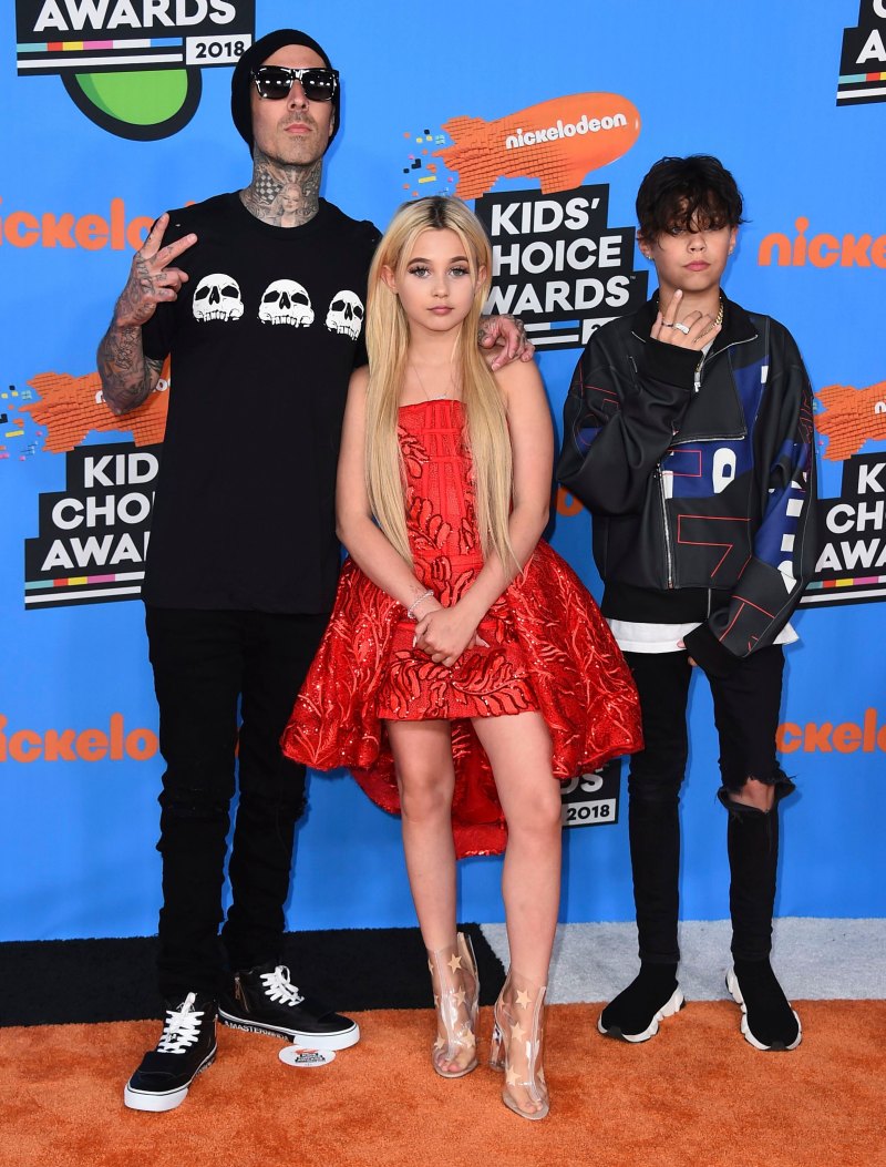 Travis Barker and His Kids on Red Carpets