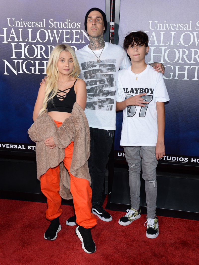 Travis Barker and His Kids on Red Carpets