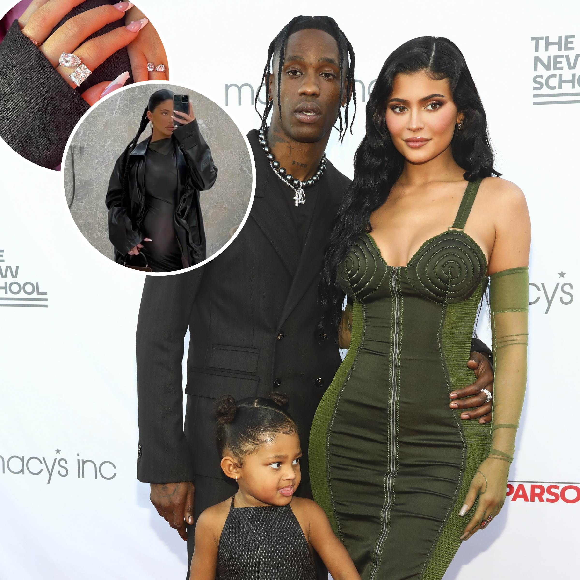 Pregnant Kylie Jenner Wears Dress for Date After Travis Ring