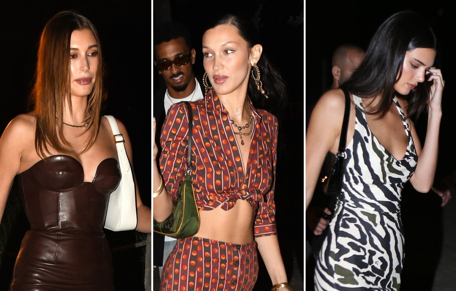 Hailey Bieber, Bella Hadid and Kendall Jenner Attend Miami Wedding