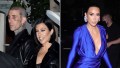 Kourtney Kardashian and Travis Barker Match in Black, Kim Jokes About Failed Marriage During Pal's Wedding
