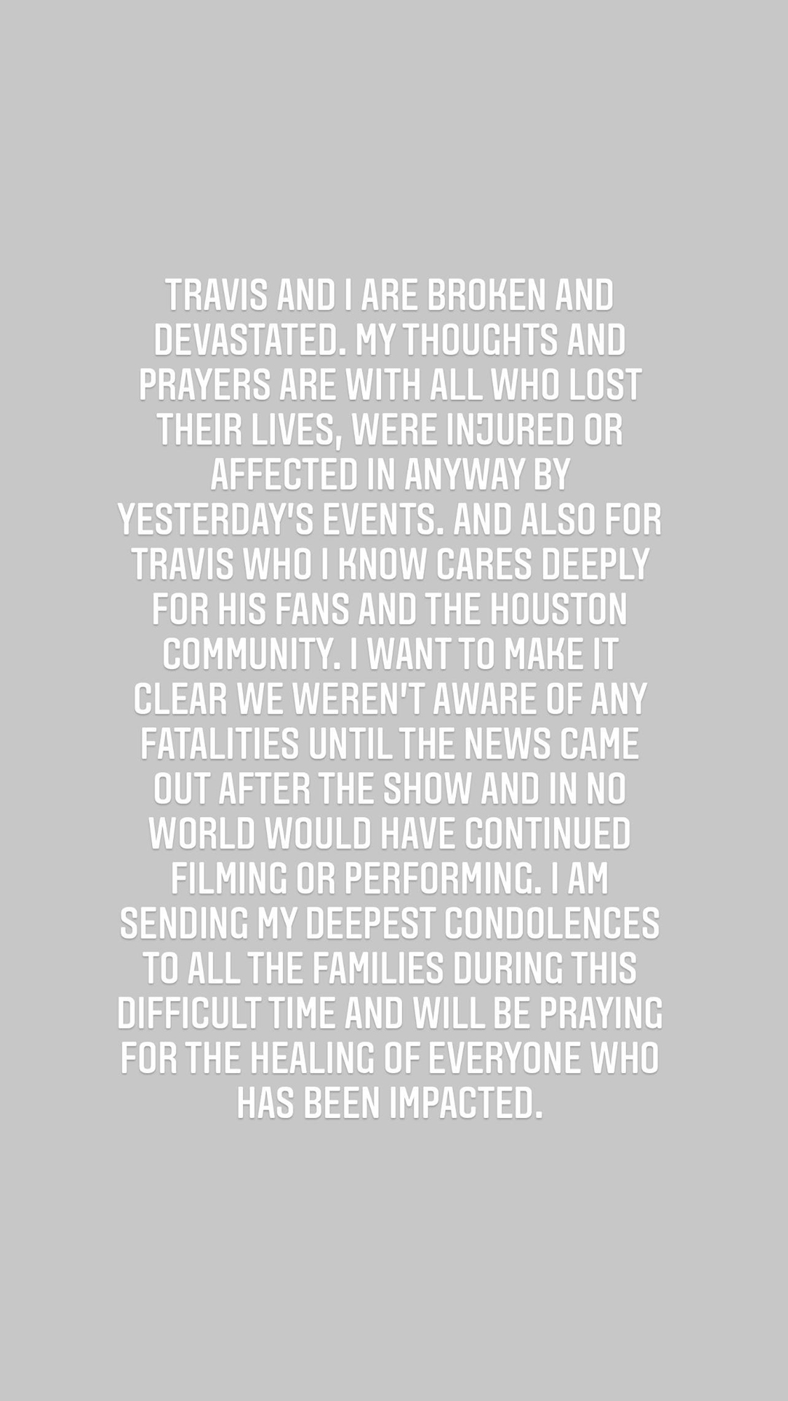 Kylie Jenner Speaks Out About Boyfriend Travis Scott's Astroworld Concert Tragedy