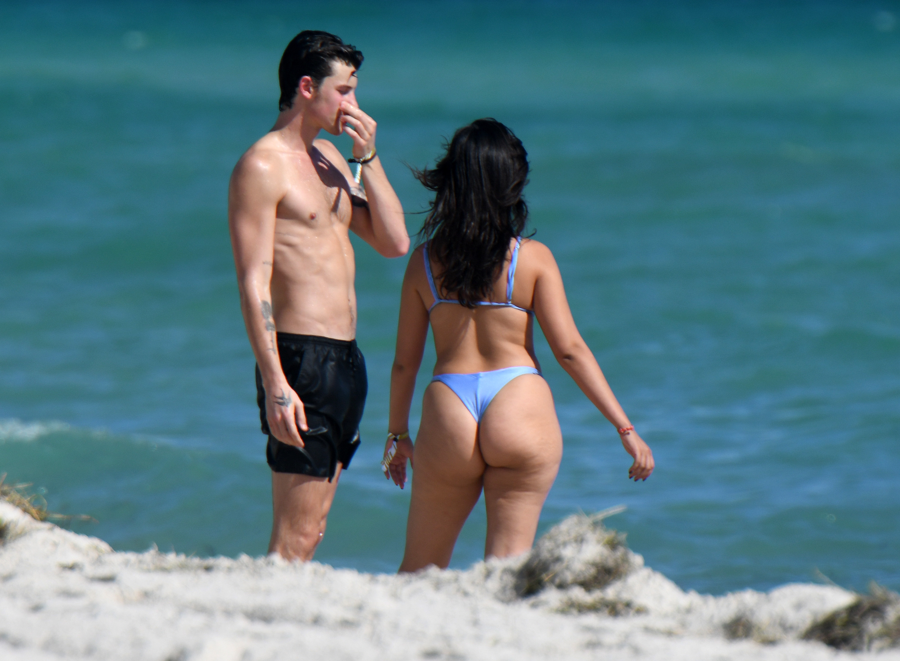 Camila Cabello Wears Thong Bikini With Shawn Mendes Photos
