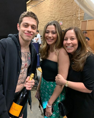 Pete Davidson always talks about his mom: The funnyman has never been shy about how close he is with his mother. In fact, Pete admittedly lived in Amy's basement for years despite having the financial means to move out. "It's weird living with my mom and sister because sometimes I'll see a strange dude in the house and I don't know if he's some dirt bag preying on my sister or the saint that's going to take my mom off my hands," he joked during a May 2019 segment of Saturday Night Live's "Weekend Update." By April 2021, Pete flew the nest and now has $1.2 million condo of his own on Staten Island.
