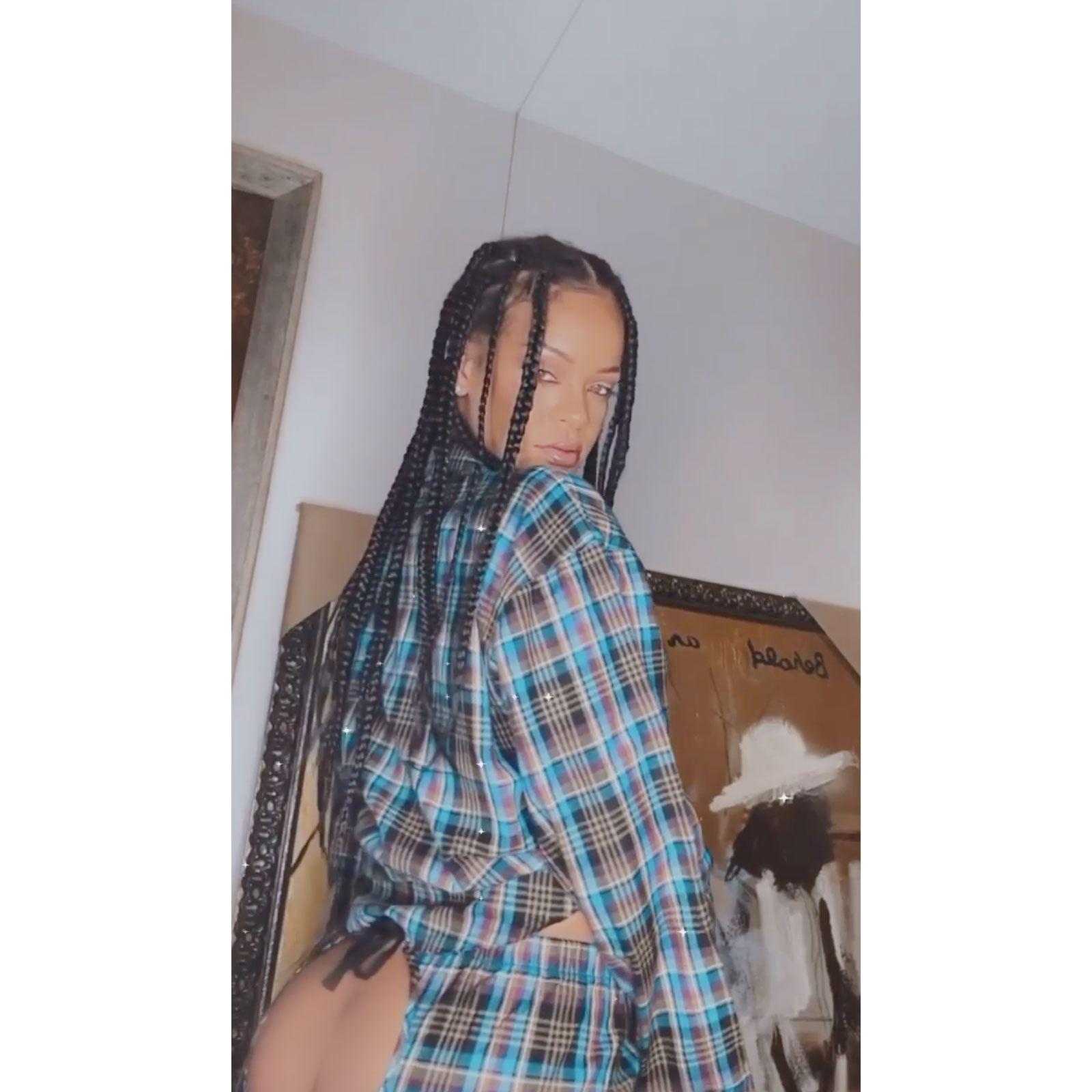 Rihanna Models New Savage X Fenty Pajama Bottoms With Open Bare Butt Cutout Confusing Fans