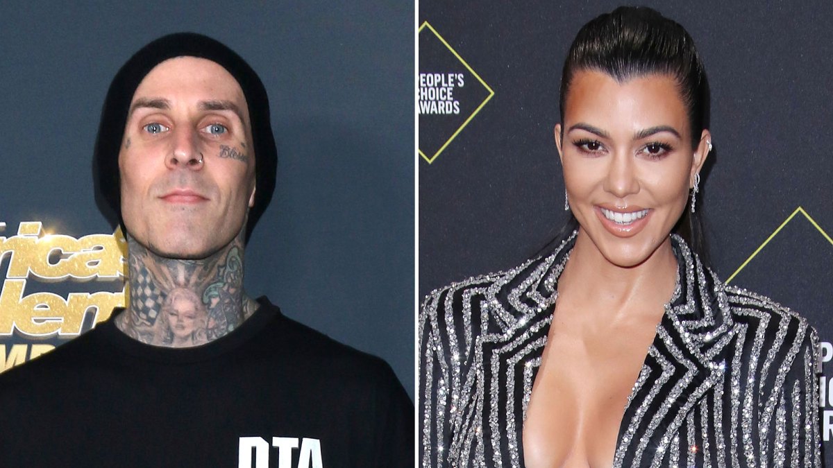 Travis Barker Blushes After Kourtney Kardashian Tells Fiance She's Obsessed With Him
