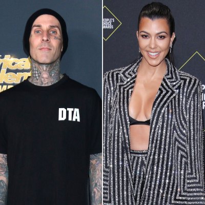 Travis Barker Blushes After Kourtney Kardashian Tells Fiance She's Obsessed With Him