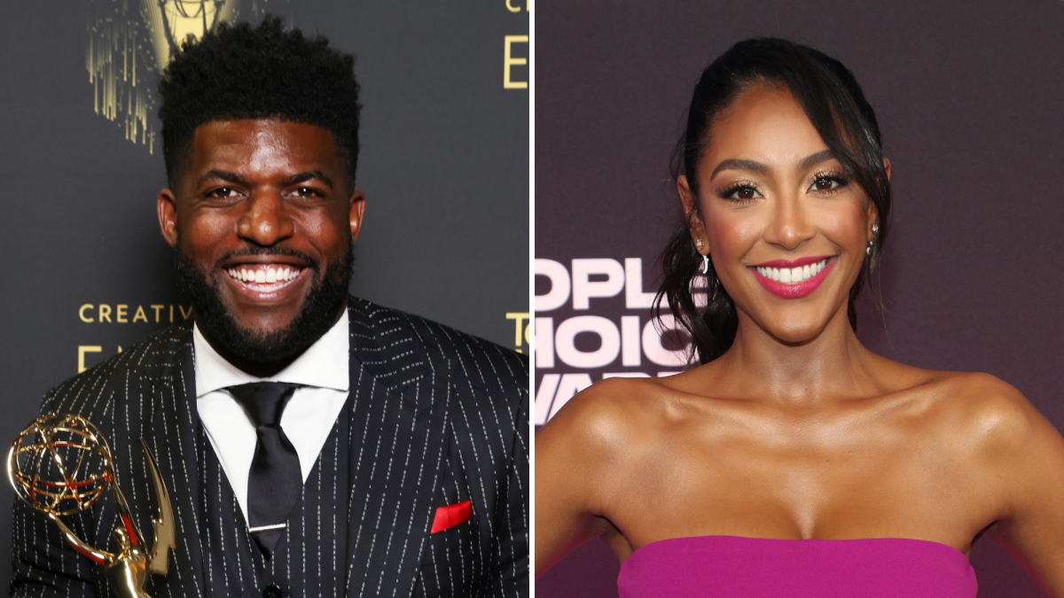 Emmanuel Acho Reacts to Tayshia Adams Dating Plea From Fans