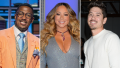 Mariah Carey Dating History Nick Cannon orange blazer Mariah Carey silver dress Bryan Tanaka white shirt