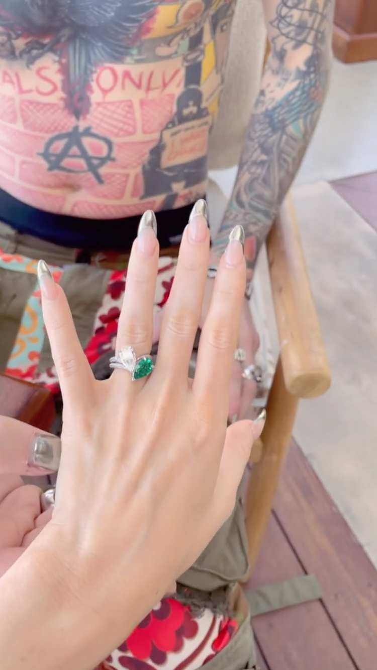 Why Machine Gun Kelly designed Megan Fox's engagement ring with thorns -  9Celebrity