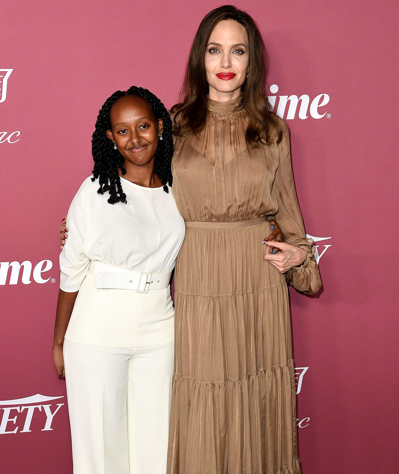 Angelina Jolie, Daughter Zahara Dance at College Event Watch