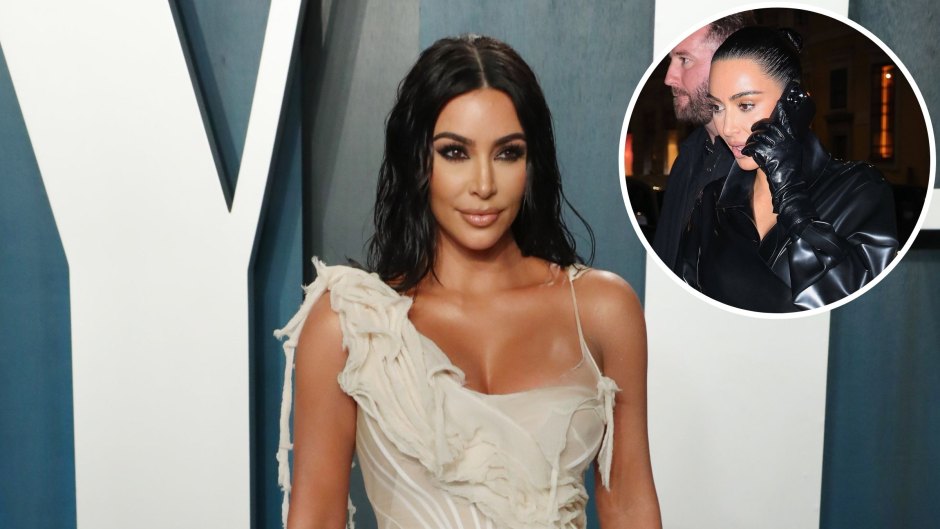 Kim Kardashian Rocks Sexy Black Leather Outfit in Milan Amid Kanye West Drama: Photos