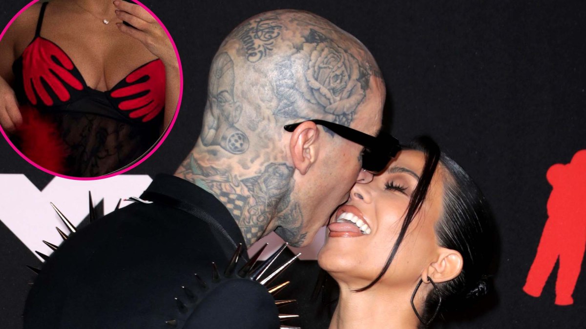 Kourtney Kardashian Models Sexy 'Handsy' Lingerie As She Counts Down To Valentine's Day With Travis Barker Models Sexy Handsy Lingerie As She Counts Down To Valentines Day With Travis Barker