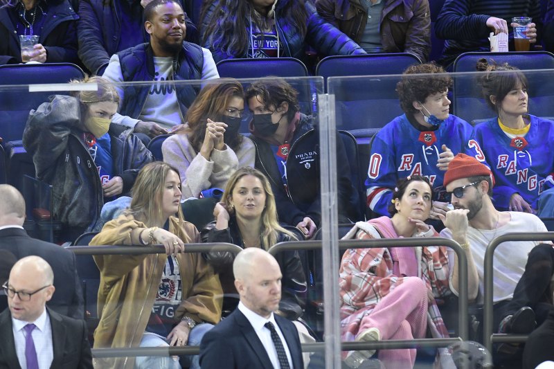 Tom Holland and Zendaya Have Date Night With BFF Hunter Schafer at Rangers Game: Photos