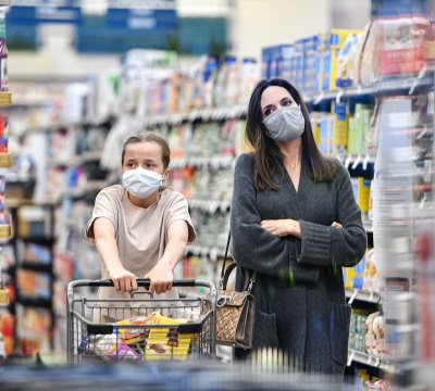 Angelina Jolie Vivienne Grocery Shopping in L.A.