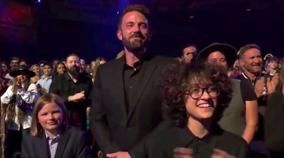 Ben Affleck and Son Samuel Cheer on Jennifer Lopez at 2022 iHeart Radio Music Awards 02