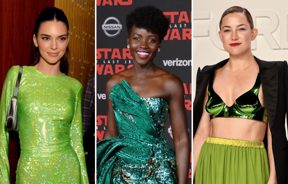 Celebrities Who Look Good in Green Kendall Jenner Lupita Kate Hudson