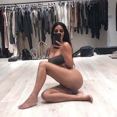 Kim Kardashian Bares Nude Booty in Black Bikini Photo Amid Pete Davidson Romance