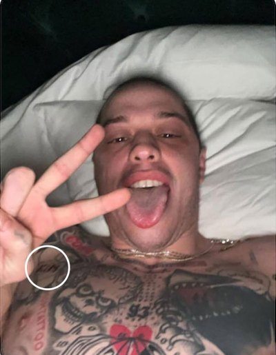 Kim Kardashian Reveals Pete Davidson Got Her Name Branded Onto His Chest Plus 3 Tattoos