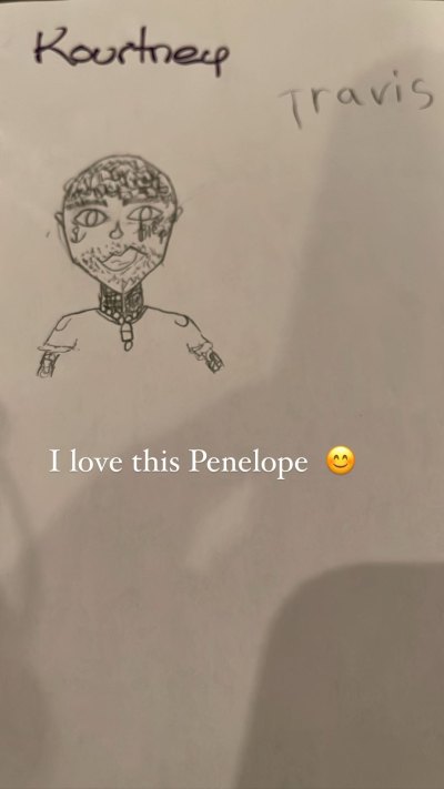 Penelope Disick Draws a Portrait of Kourtney Kardashian&rsquo;s Fiance Travis Barker: &lsquo;I Love This'